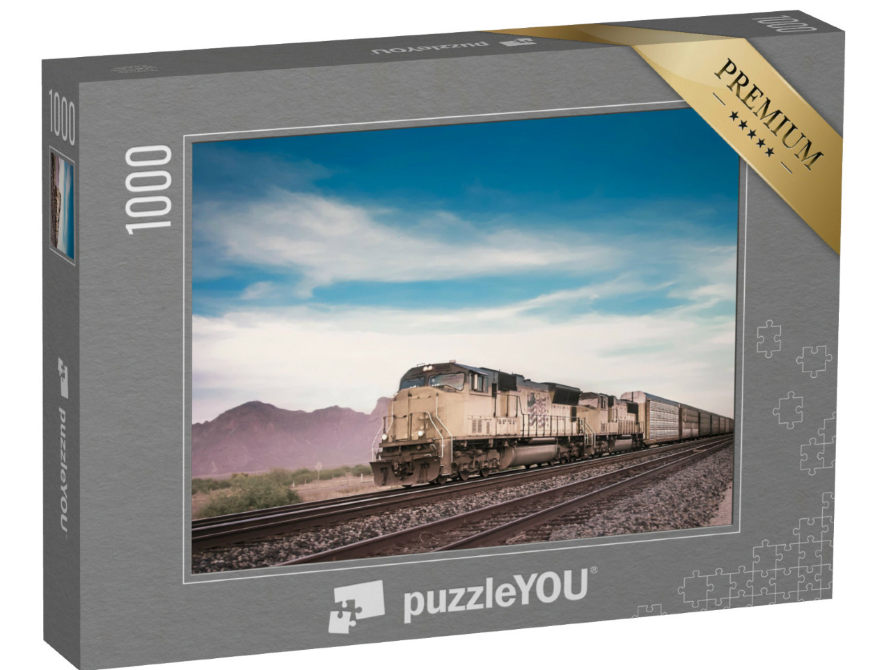 Puzzle 1000 pezzi „Locomotiva merci in Arizona, USA“