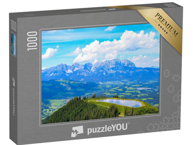Puzzle 1000 pezzi „Vista panoramica sul Wilder Kaiser vicino a Kitzbühel, Austria“