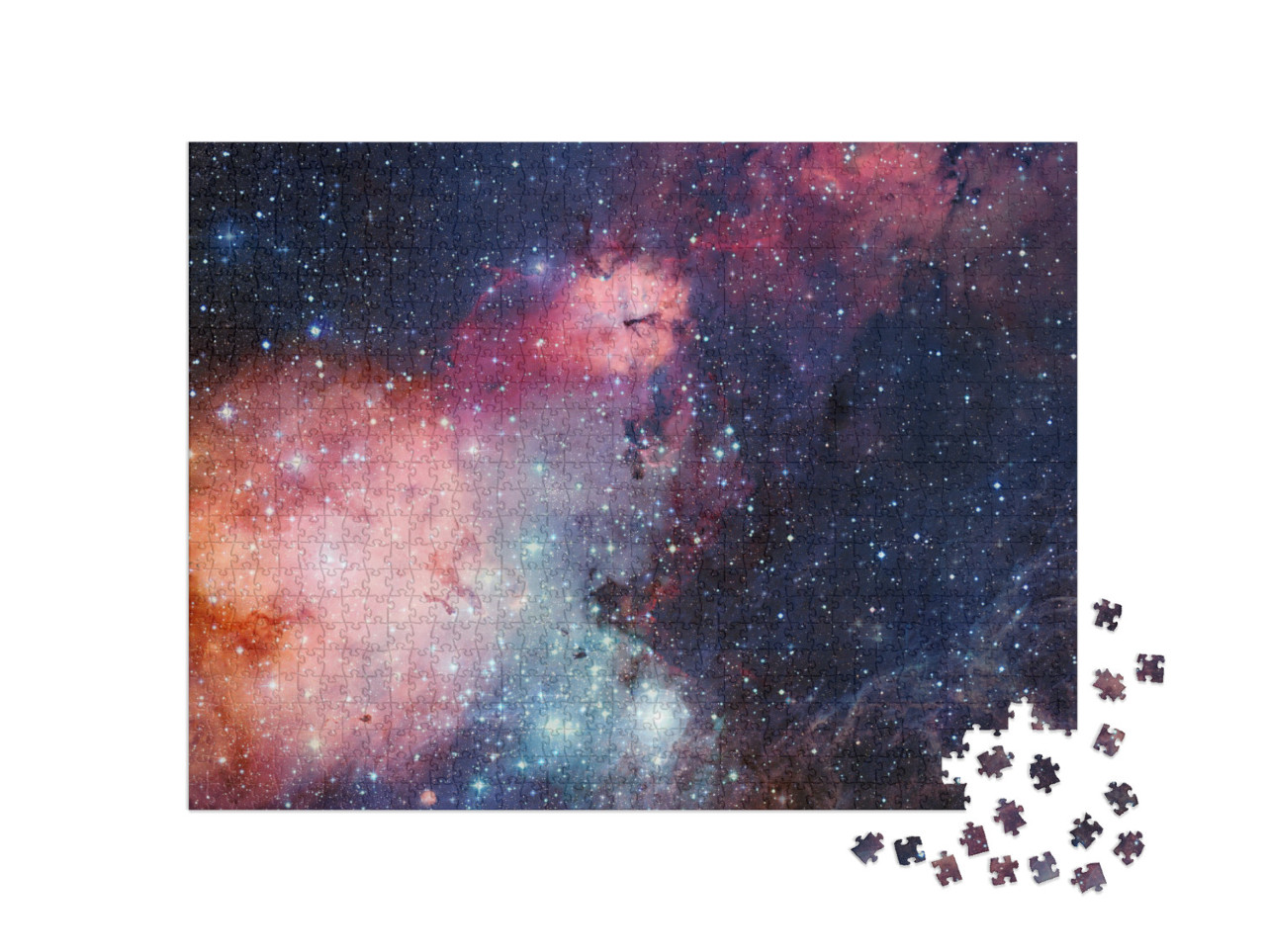 Puzzle 1000 pezzi „Stelle nel colorato cielo notturno“