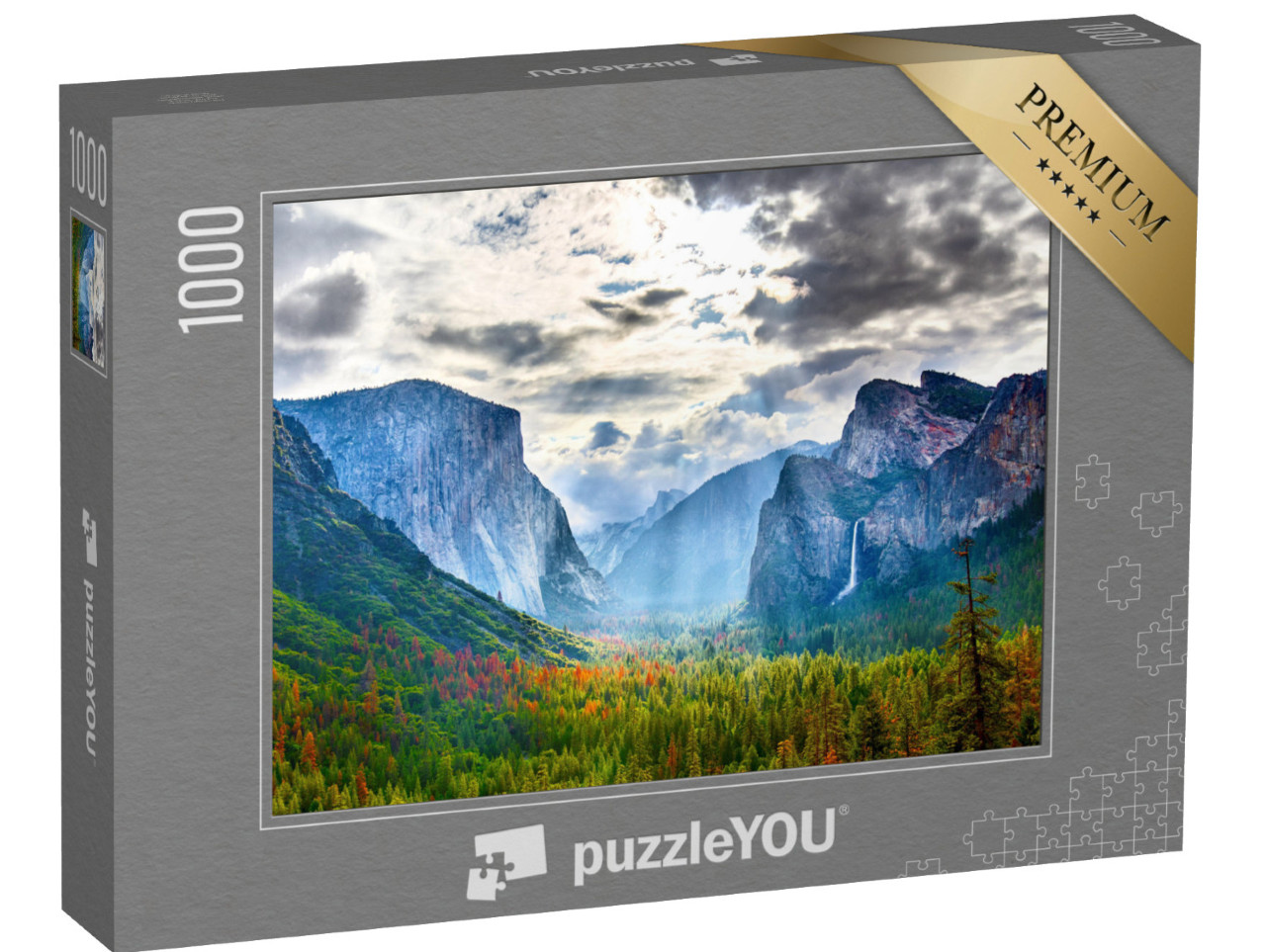 Puzzle 1000 pezzi „Impressionante spettacolo naturale nel Parco nazionale di Yosemite, USA“