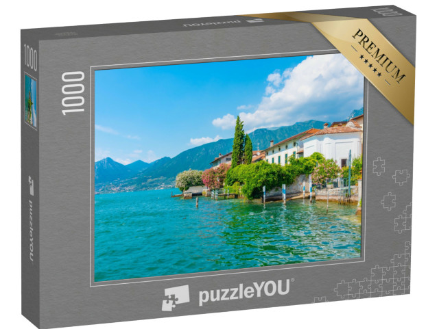 Puzzle 1000 pezzi „Vista del lago di Sulzano sul lago d'Iseo“
