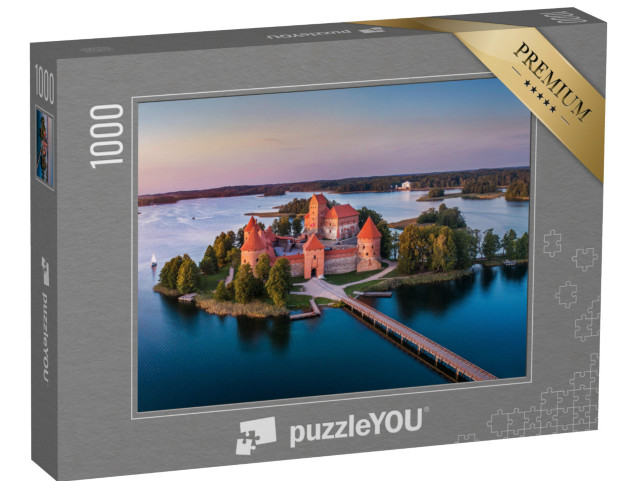 Puzzle 1000 pezzi „Castello di Trakai: castello medievale gotico dell'isola, Lituania“