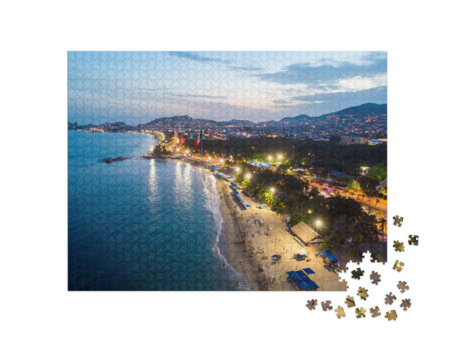Puzzle 1000 pezzi „Acapulco al tramonto, Messico“