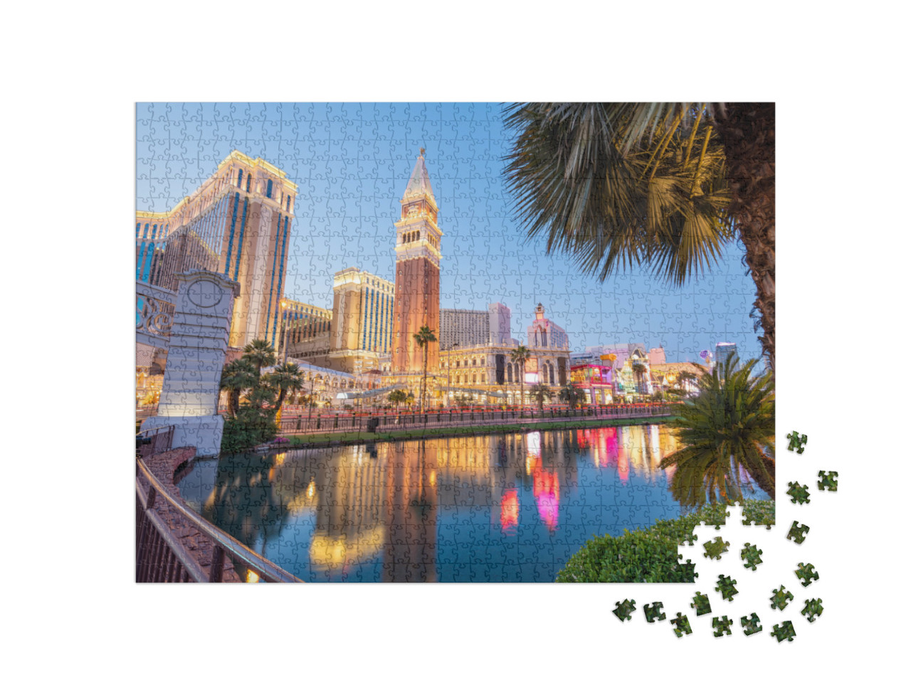 Puzzle 1000 pezzi „Las Vegas Strip al tramonto.“