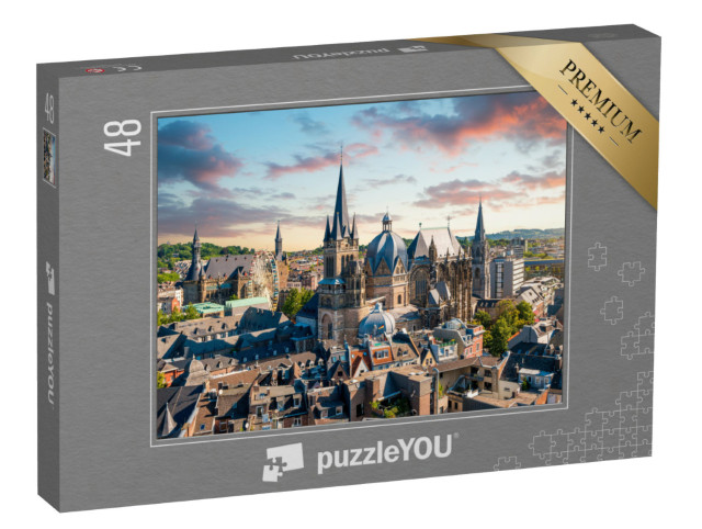 Puzzle 48 pezzi „Città di Aquisgrana, Germania“