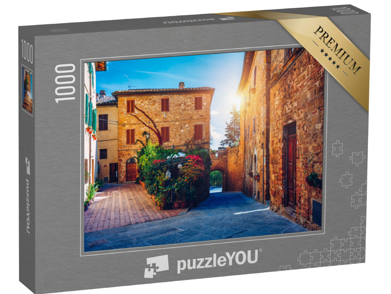 Puzzle 1000 pezzi „Borgo medievale di Pienza, Toscana, Italia“