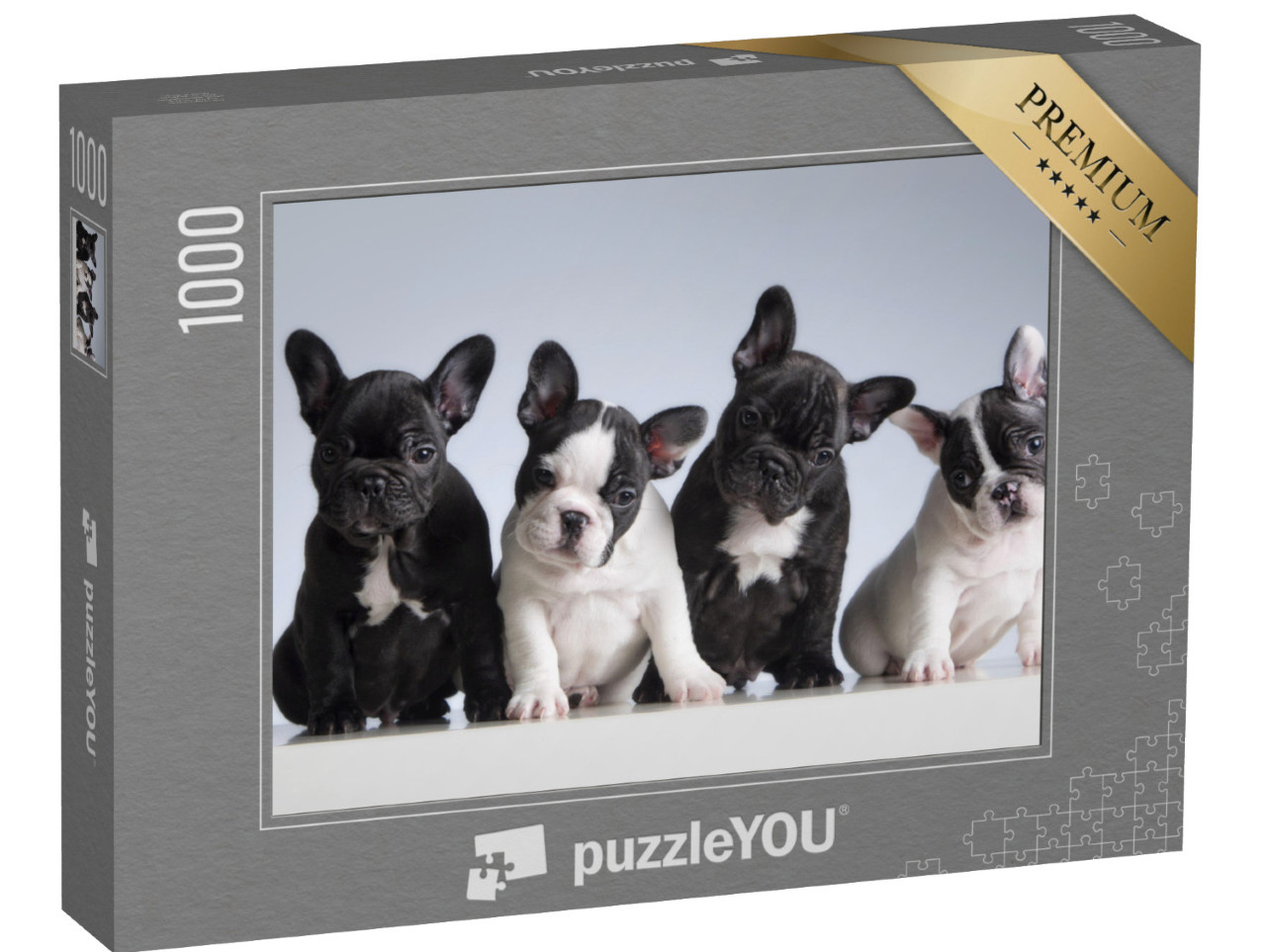 Puzzle 1000 pezzi „Quattro Bulldog francesi“