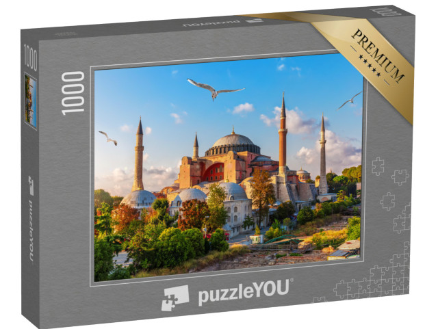 Puzzle 1000 pezzi „Vista della Basilica di Santa Sofia, Istanbul, Turchia“