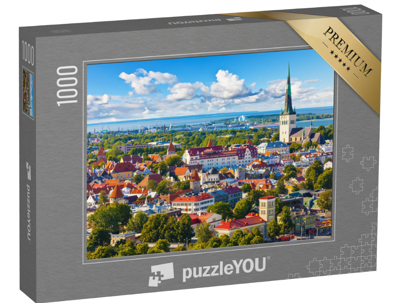 Puzzle 1000 pezzi „Panorama del centro storico di Tallinn, Estonia“