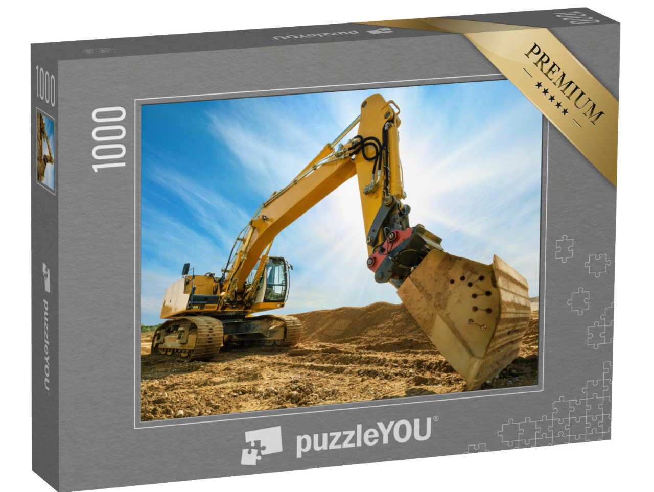 Puzzle 1000 pezzi „Grande escavatore in un nuovo cantiere“