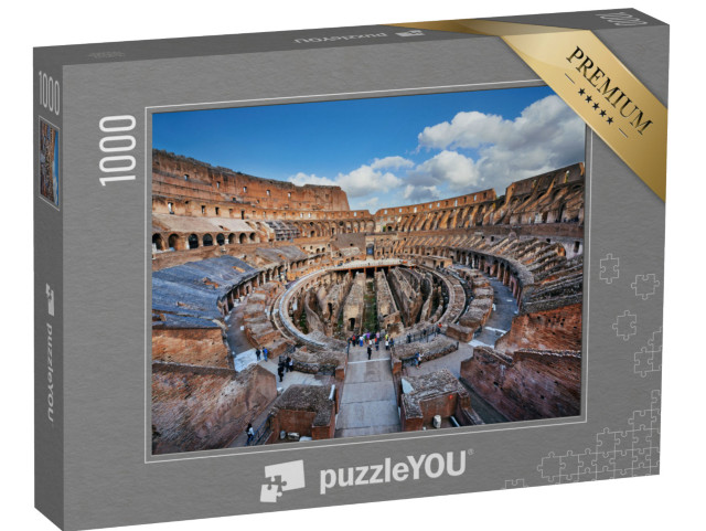 Puzzle 1000 pezzi „Vista dell'interno del Colosseo, il simbolo di Roma conosciuto in tutto il mondo.“