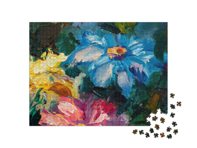 Puzzle 1000 pezzi „Pittura floreale, Claude Monet Impressionismo“