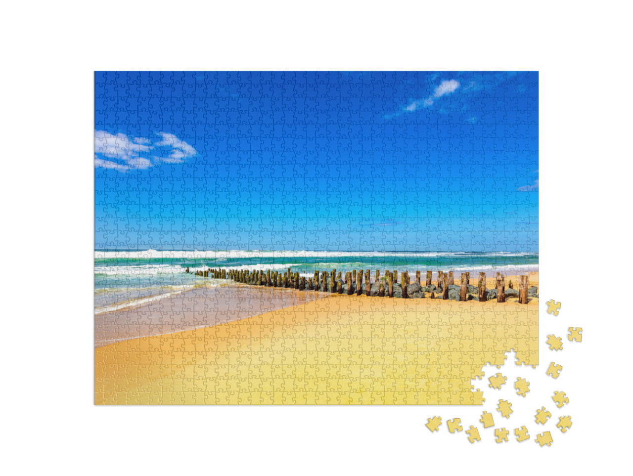 Puzzle 1000 pezzi „Bella vista sulla spiaggia di Seignosse, Francia“
