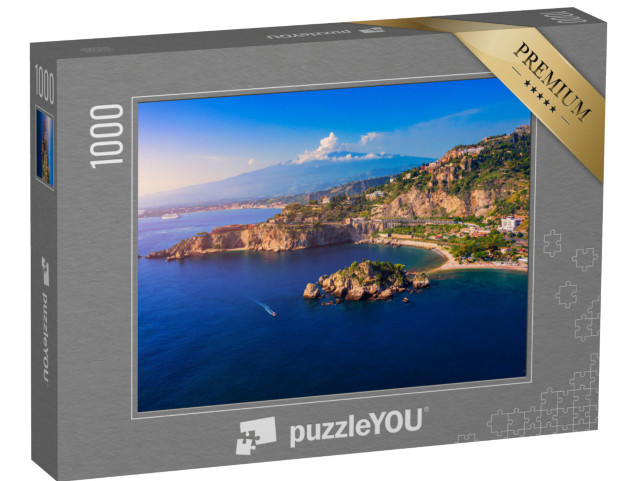 Puzzle 1000 pezzi „L'Etna sopra Taormina, Sicilia“