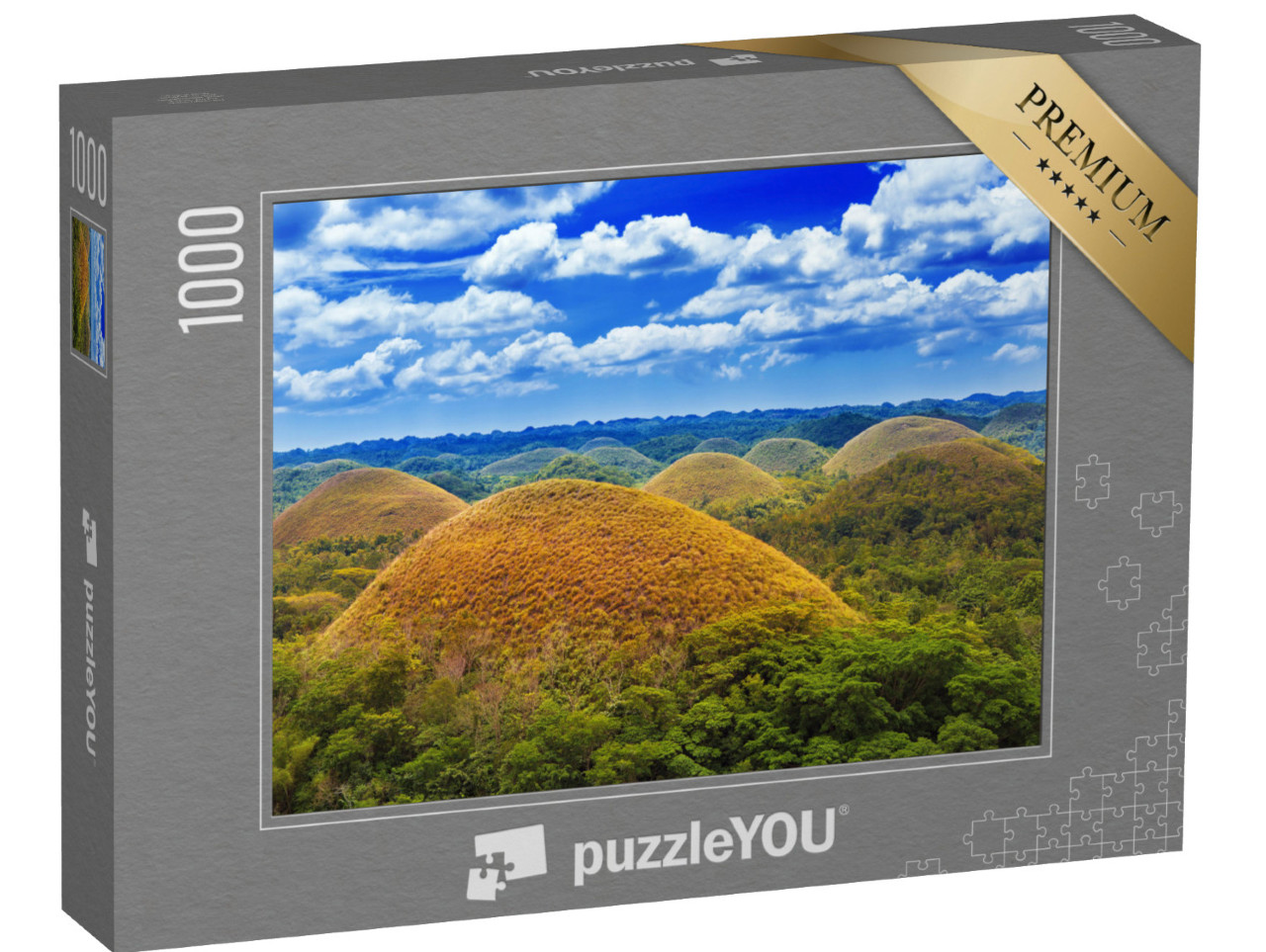 Puzzle 1000 pezzi „Colline di cioccolato sull'isola di Bohol, Filippine“