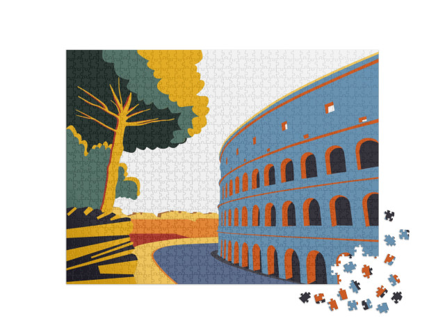 Puzzle 1000 pezzi „Archi di Roma, Italia. Architettura italiana. Città antica.“
