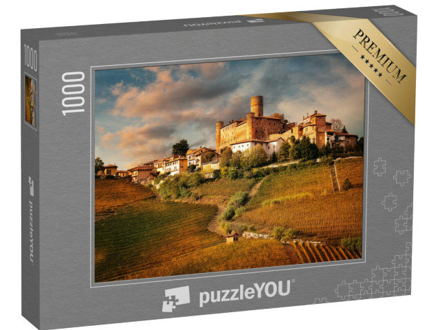 Puzzle 1000 pezzi „Castiglione Faletto, località della regione del vino Barolo, Langhe, Piemonte, Italia“