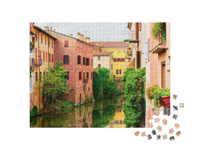 Puzzle 1000 pezzi „Canali nel centro storico di Mantova, Lombardia, Italia“