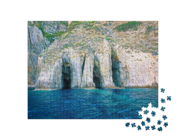 Puzzle 1000 pezzi „La splendida isola di Ponza, il mare cristallino, proprio come in paradiso“