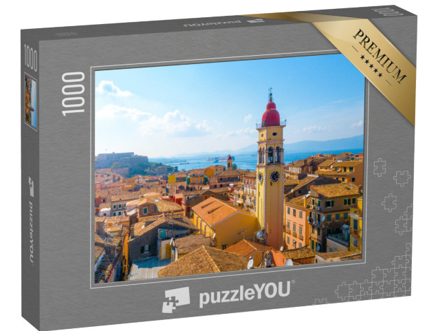 Puzzle 1000 pezzi „Vista panoramica di Kerkyra, capitale dell'isola di Corfù, Grecia“