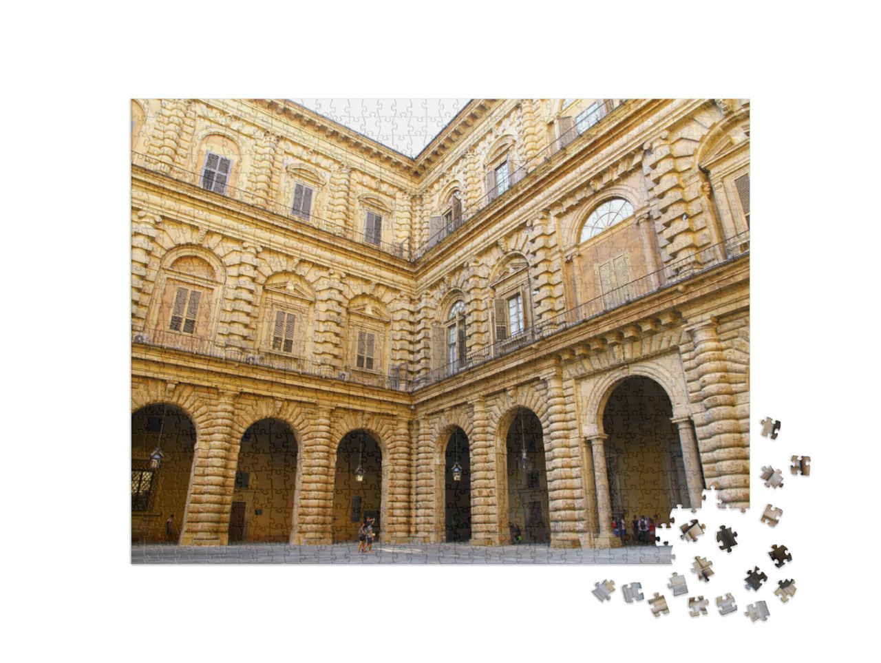 Puzzle 1000 pezzi „Il cortile di Palazzo Pitti, Firenze.“