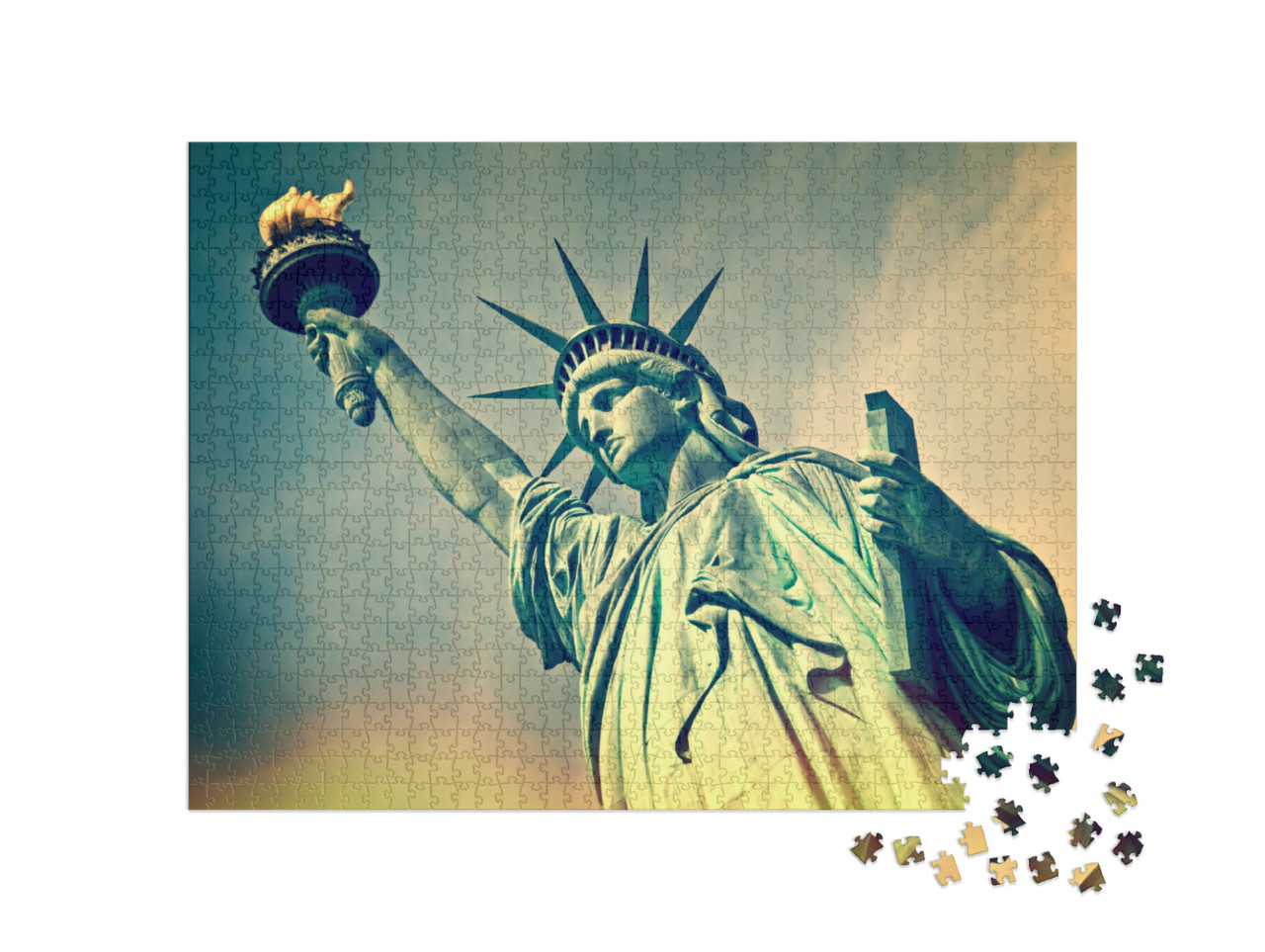 Puzzle 1000 pezzi „Statua della Libertà in dettaglio, New York, USA“