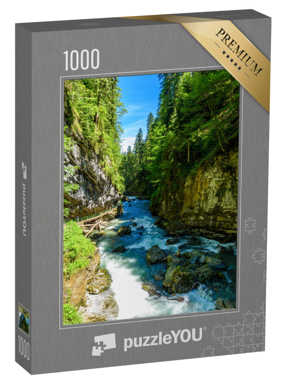 Puzzle 1000 pezzi „Gola di Breitachklamm, Baviera, Germania“