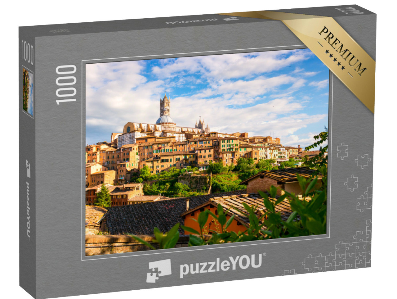 Puzzle 1000 pezzi „Veduta aerea del Duomo di Siena - Siena Catherdal, Toscana, Italia“