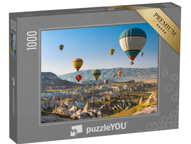 Puzzle 1000 pezzi „Mongolfiere al tramonto, Cappadocia, Turchia“