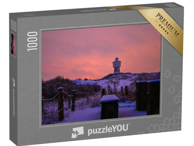 Puzzle 1000 pezzi „Langeoog: foto invernale con la torre“