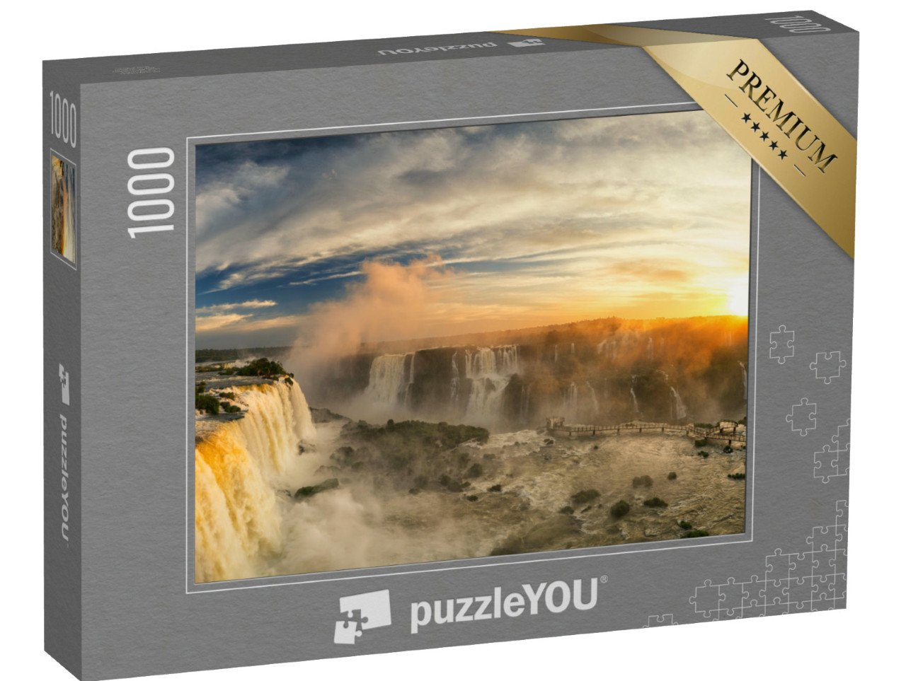 Puzzle 1000 pezzi „Cascate di Iguazu mozzafiato, Foz do Iguazu, Brasile“
