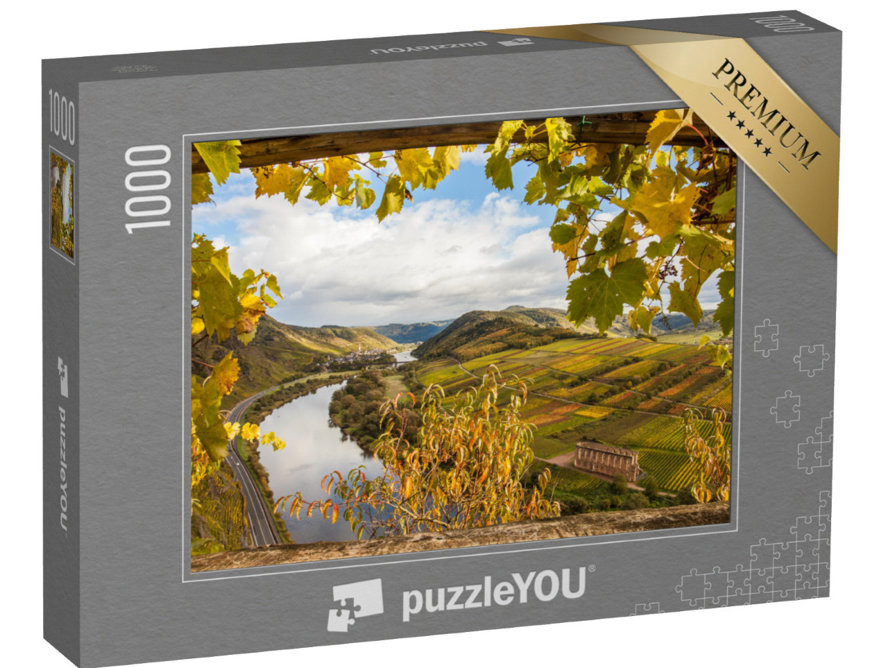 Puzzle 1000 pezzi „Vigneti dorati: la Mosella in autunno, Germania“