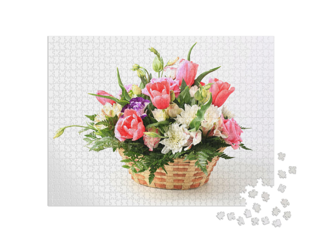 Puzzle 1000 pezzi „Cestino con fiori“