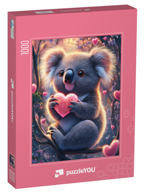 Puzzle 1000 pezzi „Koala Love: Il mio cuore batte per te“