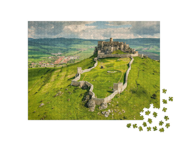 Puzzle 1000 pezzi „Castello di Spiš, secondo castello più grande dell'Europa centrale, Slovacchia“