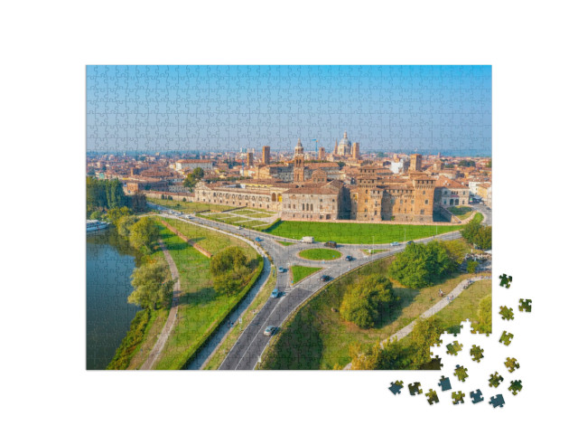 Puzzle 1000 pezzi „Veduta aerea della città italiana di Mantova, Italia“