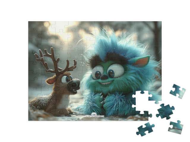Puzzle 100 pezzi „LITTLEMONSTERTIME: Fuzzlebell e Rudy“