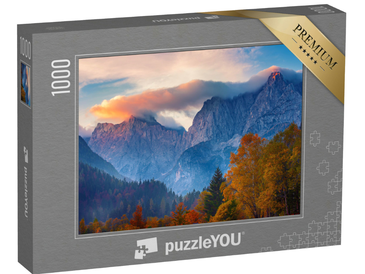 Puzzle 1000 pezzi „La vetta del Triglav all'alba, Slovenia, Parco nazionale del Triglav“