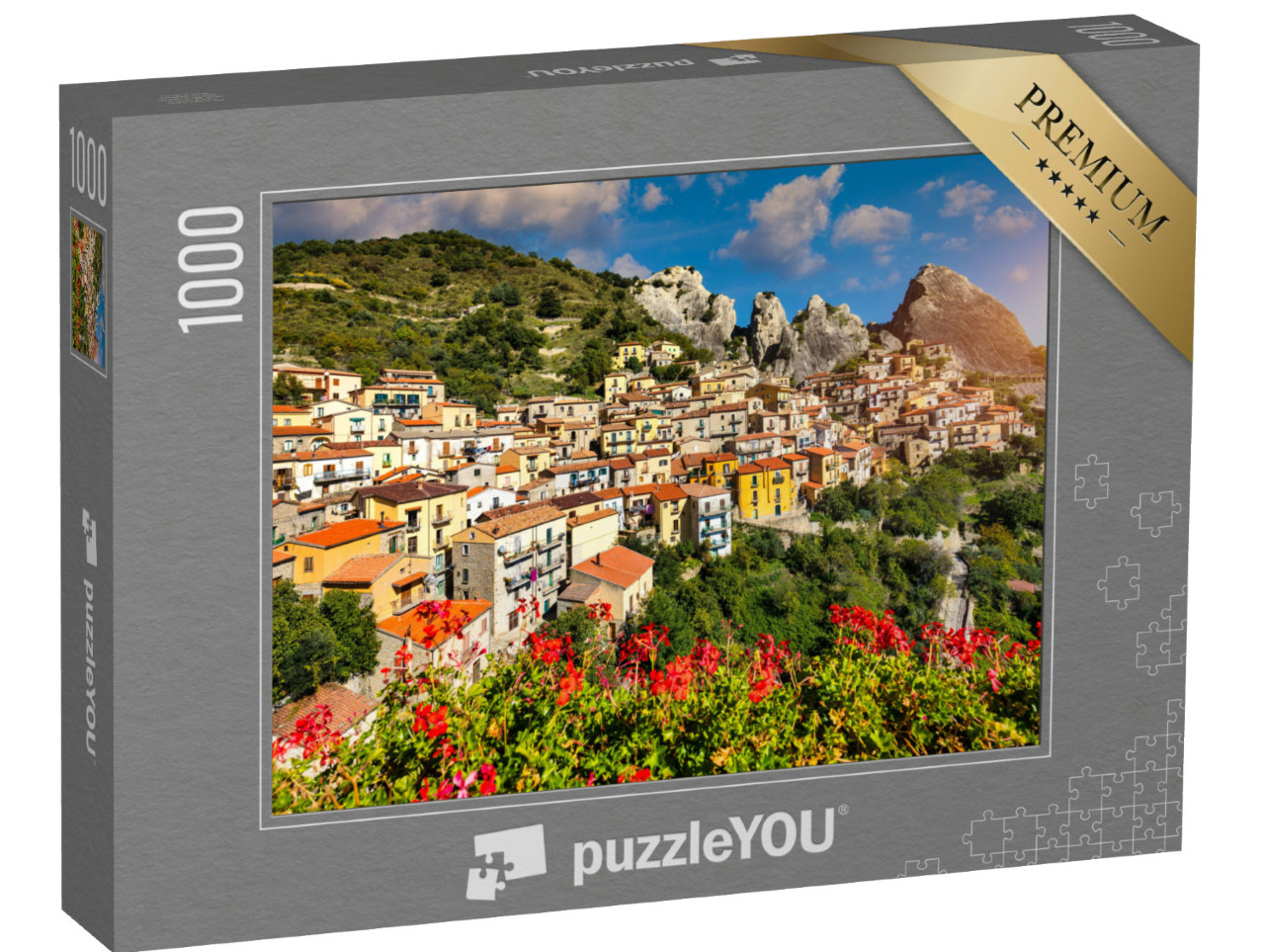 Puzzle 1000 pezzi „Castelmezzano negli Appennini, Basilicata, Italia“