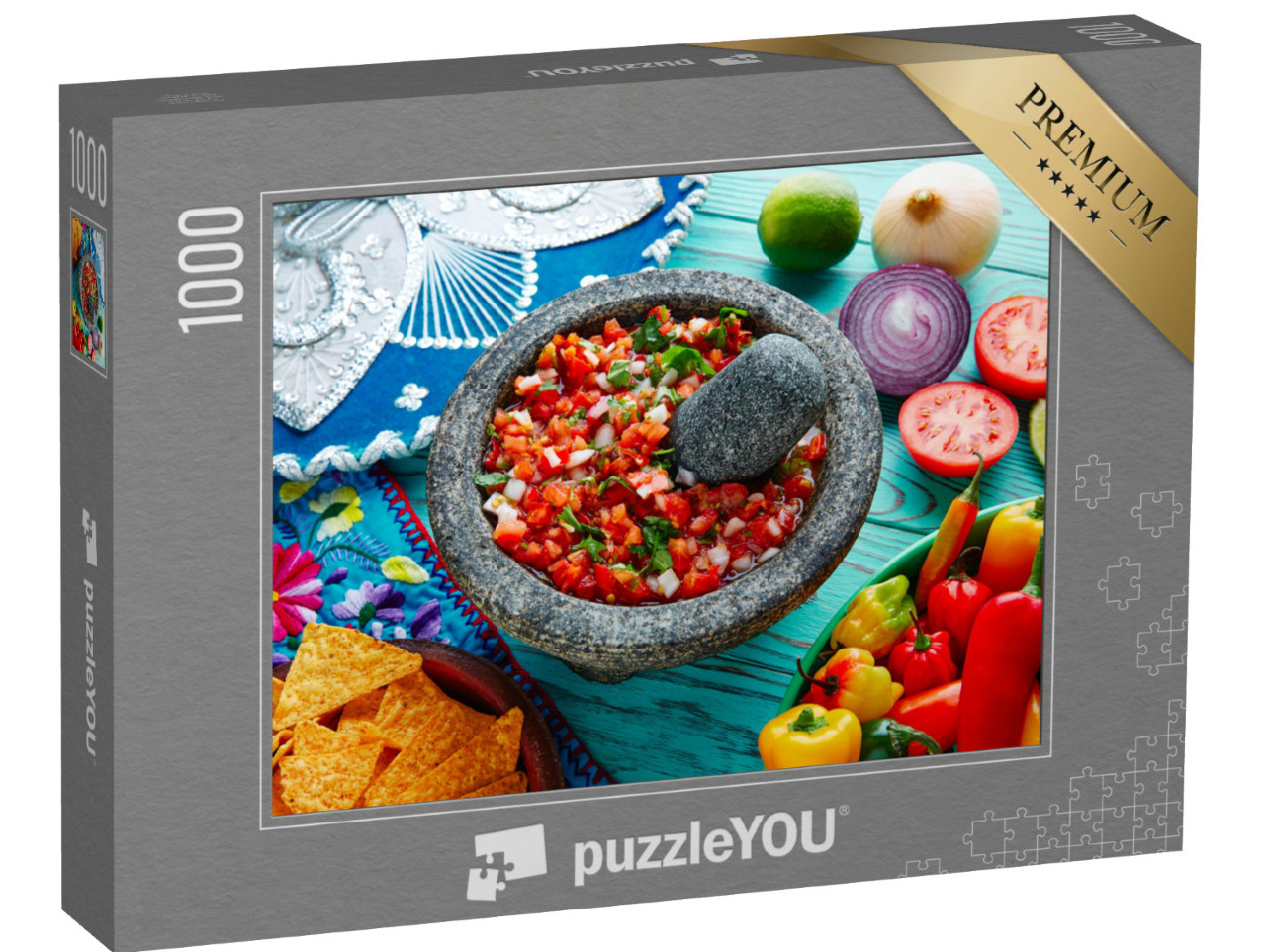 Puzzle 1000 pezzi „Salsa messicana Pico de gallo con pomodoro, coriandolo e cipolla“