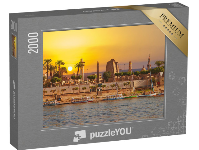 Puzzle 2000 pezzi „Giornata di sole sul Nilo a Luxor, Egitto“