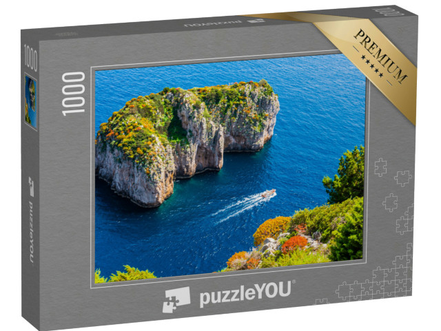 Puzzle 1000 pezzi „La meravigliosa isola di Capri, la costiera amalfitana, la baia di Napoli, Italia“