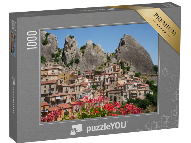 Puzzle 1000 pezzi „Veduta di Castelmezzano, città storica della provincia di Potenza, Basilicata, Italia“