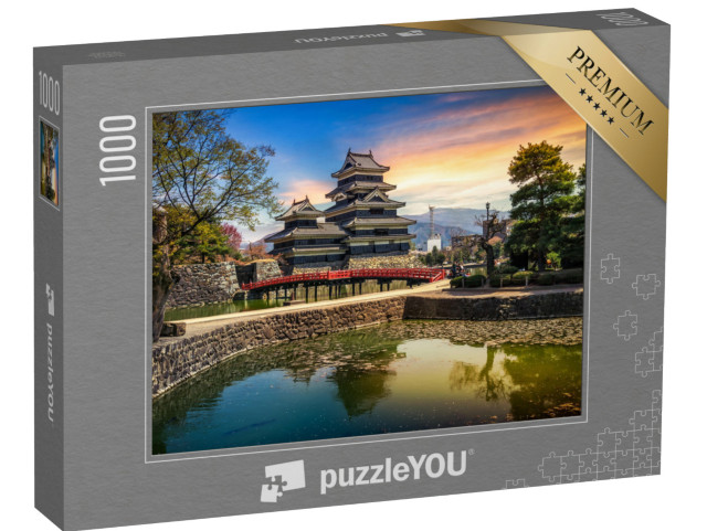 Puzzle 1000 pezzi „Il vecchio castello di Matsumoto all'alba, Matsumoto, Giappone“