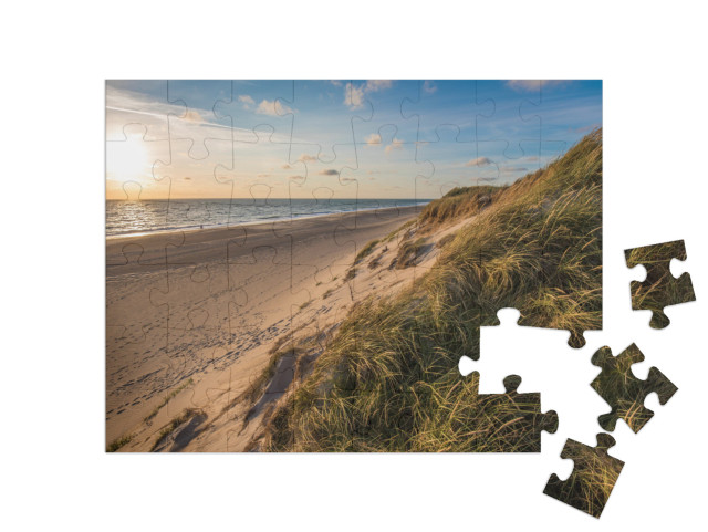 Puzzle 48 pezzi „Spiaggia del Mare del Nord, costa dello Jutland, Danimarca“