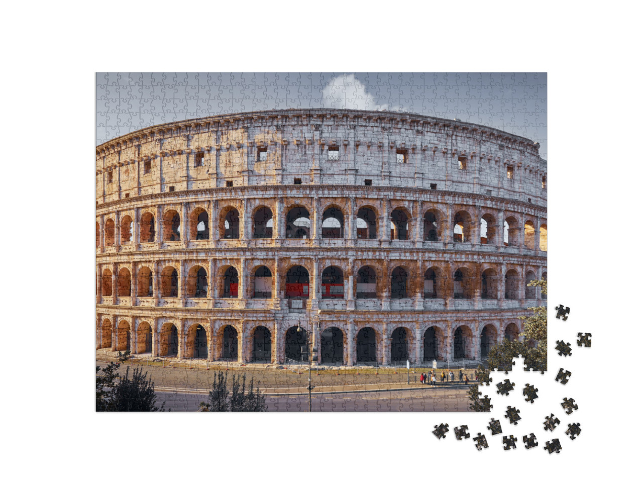 Puzzle 1000 pezzi „Colosseo romano, antiche rovine dell'anfiteatro Flavio“