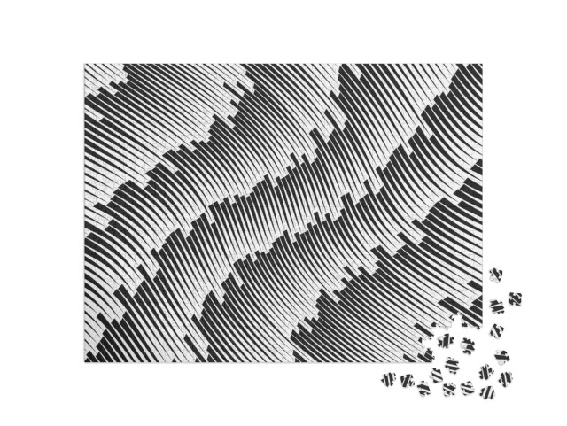 Puzzle 1000 pezzi „Motivo monocromatico nello stile di un'illusione ottica“