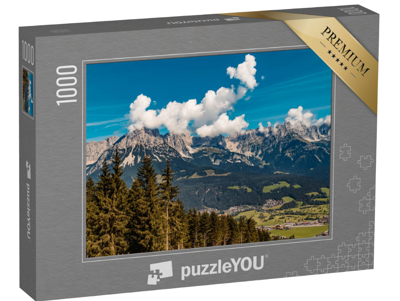 Puzzle 1000 pezzi „Ellmau sulla cima Hartkaiser, Tirolo, Austria“