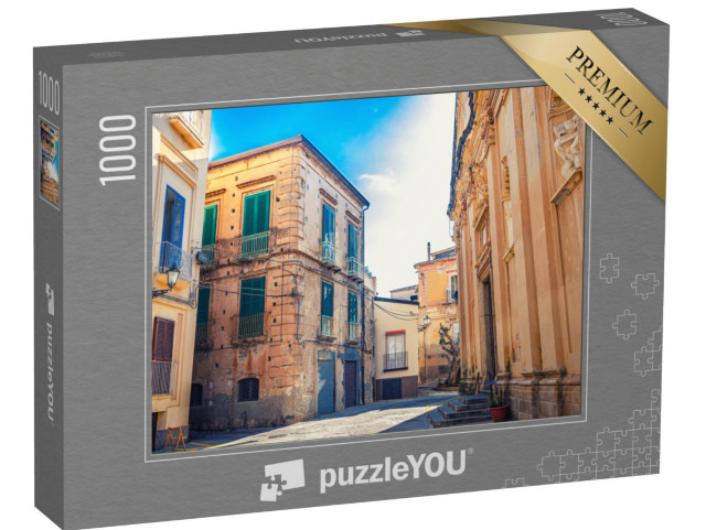 Puzzle 1000 pezzi „Tipico vicolo italiano nel centro storico di Tropea, Calabria, Italia meridionale“