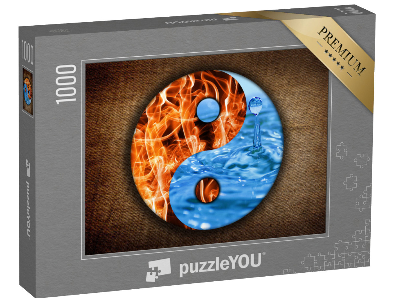 Puzzle 1000 pezzi „Acqua e fuoco. Yin e yang simbolo di armonia“